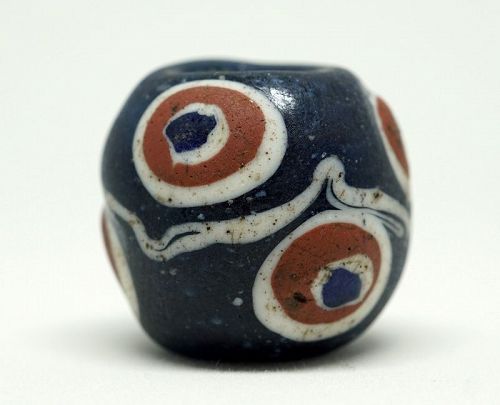 Rare Phoenician Period Large Glass Eye Bead from the Caucasus