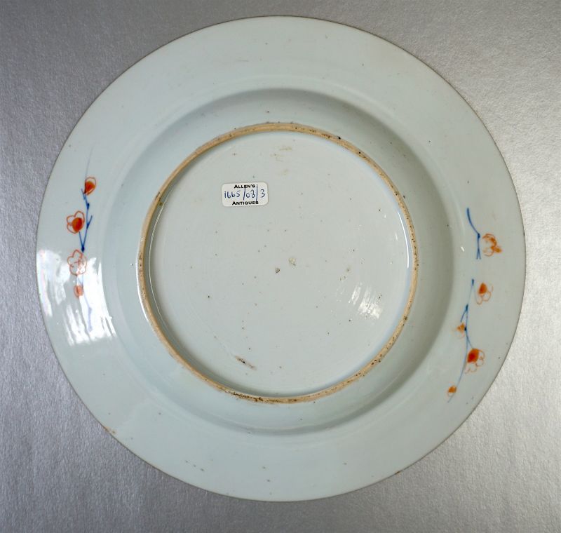 Chinese Imari-Jingdezhen Porcelain Plate with Famille Verte Decoration