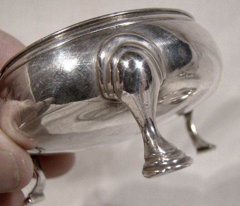 Georgian Sterling Silver Footed SALT CELLARS with LINERS London 1771