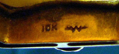 Large 10K CAMEO PIN PENDANT w/ HEXAGONAL SETTING 1910