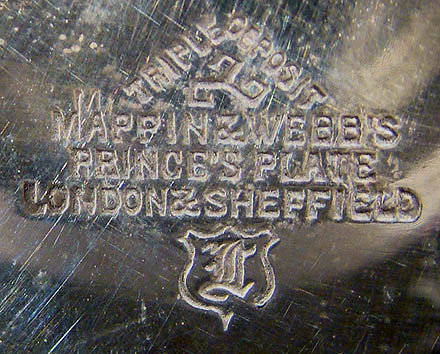 Quality 19thC MAPPIN &amp; WEBB SP ENGRAVED FOOTED SALVER