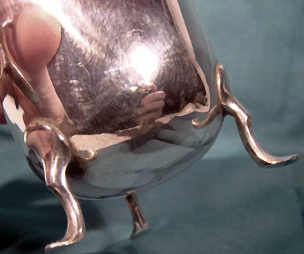 Classic ENGLISH STERLING FOOTED CREAMER 1931