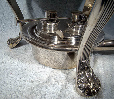 GORHAM Silver Plated OPEN CHAFING DISH on STAND c1900