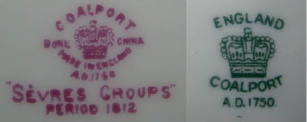 Coalport SEVRES GROUP HP CHINA c1915- Assorted Pieces