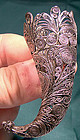 Scarce STERLING SILVER FILIGREE POSEY HOLDER Pin 1900 1910 Corsage