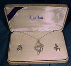 CARLTON STERLING FILIGREE RS NECKLACE & EARRINGS BOX