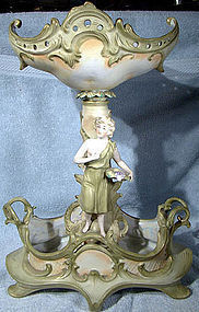 Stunning HP ART NOUVEAU PORCELAIN CENTERPIECE