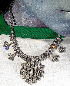 JAYFLEX STERLING & RHINESTONE NECKLACE