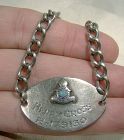 R.C.A.F. ROYAL CANADIAN AIR FORCE STERLING BRACELET 1940s