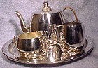 Deco Int'l STERLING TEA SET ON TRAY c1930s 4Pc