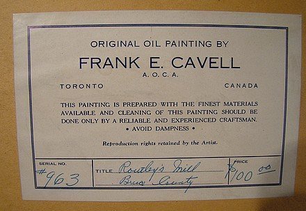 Frank E Cavell (Canada 1909-80) OIL ON BOARD c1950s