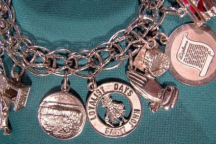 STERLING CHARM BRACELET 18 CHARMS 1960s