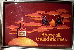 1983 GRAND MARNIER 3D SHADOWBOX ADVERTISING PICTURE