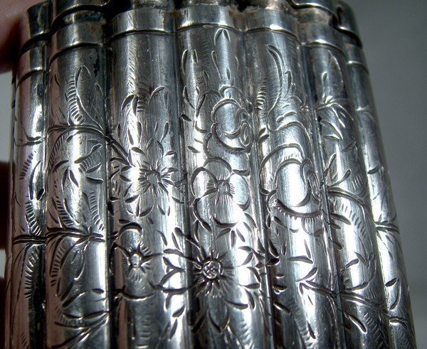 800 SILVER Hand ENGRAVED CANISTER A Ronchi Milan 1930 1935