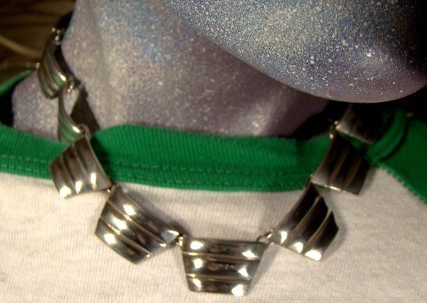 Heavy MEXICAN STERLING SILVER NECKLACE 1970s