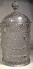 Beatty Brady Glass Co. FESTOON COVERED JAR EAPG