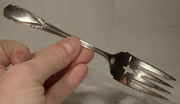 Manchester POLLY LAWTON Sterling PIE SERVER &amp; MEAT FORK