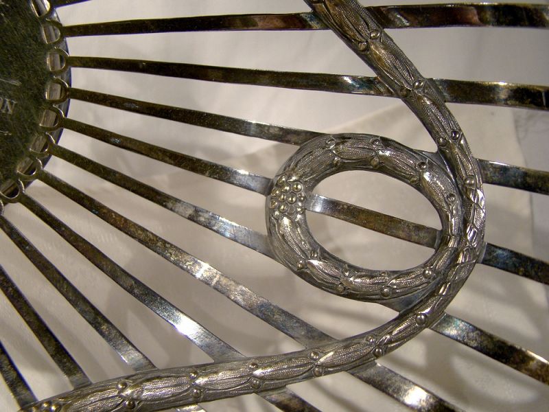 Massive Neoclassic ENGLISH STERLING SILVER CENTREPIECE BASKET 1910