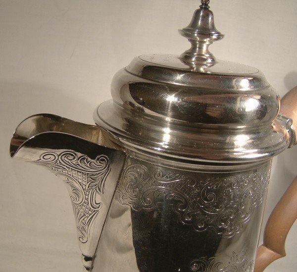 Fine Engraved ELLIS BARKER Silver Plated COFFEE POT 1920s