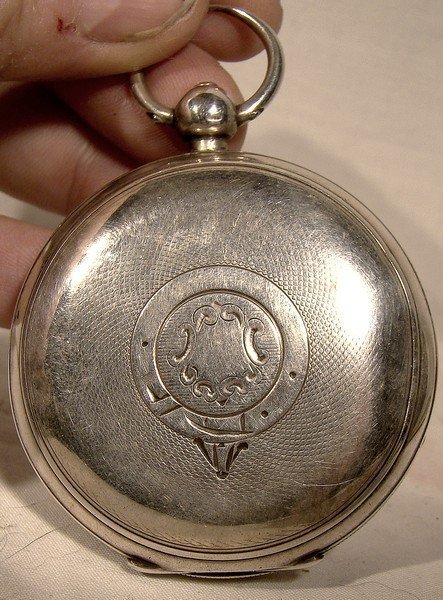 JG GRAVES SHEFFIELD STERLING SILVER SWING-OUT KEY POCKET WATCH 1902