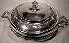 Ornate Forbes COVERED ROUND ENTREE DISH c1890