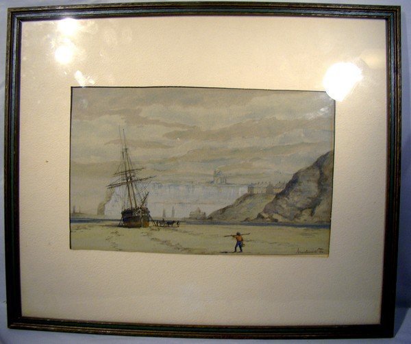 WILLIAM ARMSTRONG (Canada) WATERCOLOUR PAINTING 1892 Ship Watercolor