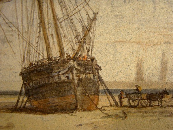 WILLIAM ARMSTRONG (Canada) WATERCOLOUR PAINTING 1892 Ship Watercolor