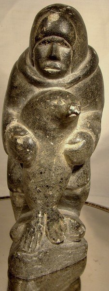 ELI AKIRU QUISSA INUVIK STONE SCULPTURE 1966