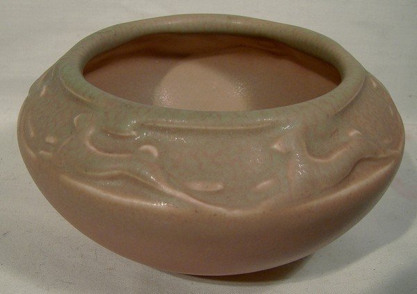 ROOKWOOD MATTE GLAZE LEAPING RABBITS 2158 BOWL 1920