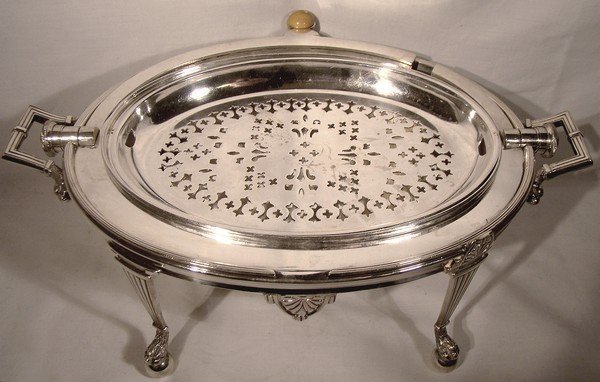 Victorian ROLLTOP BACON DISH or SERVER c1880