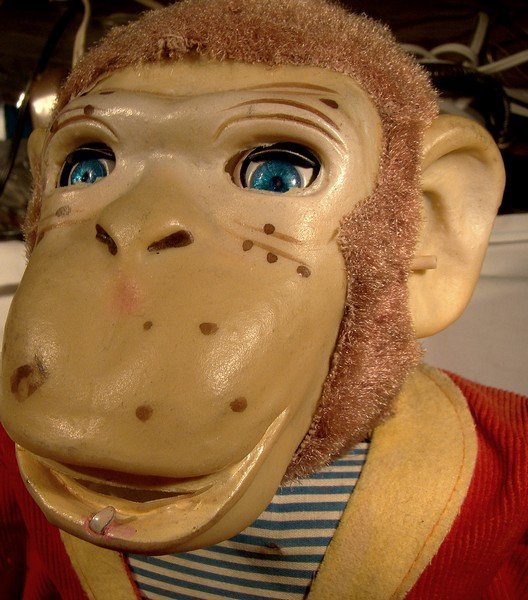 HY-QUE MECHANICAL MONKEY BATTERY OP TOY c1960s