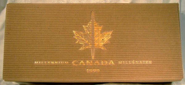 CANADA 1999 MILLENNIUM 25 Cent COIN SET CASE BOX