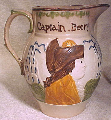 PRATT WARE LORD NELSON and CAPTAIN BERRY JUG 1798 - 1806