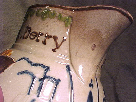 PRATT WARE LORD NELSON and CAPTAIN BERRY JUG 1798 - 1806
