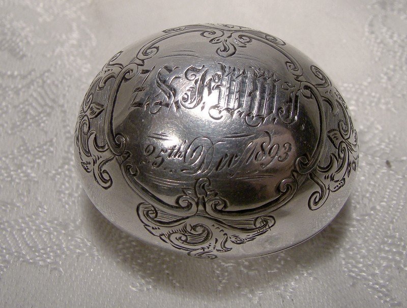 Sterling Silver Nutmeg Grater American 1890s 1893 Antique with Rasp