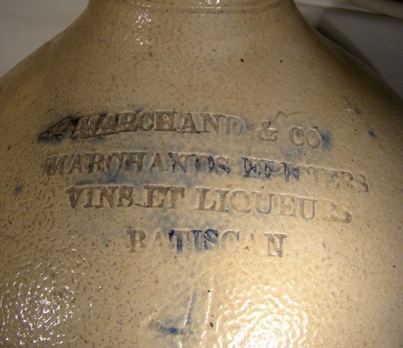 19thC Farrar Batiscan Quebec 4 Gallon Wine Jug or Crock Victorian Can.