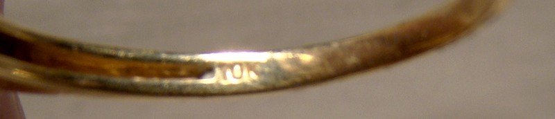 10K Yellow Gold Blue Topaz Ring 1980s 10 K Princess Cut Size 9