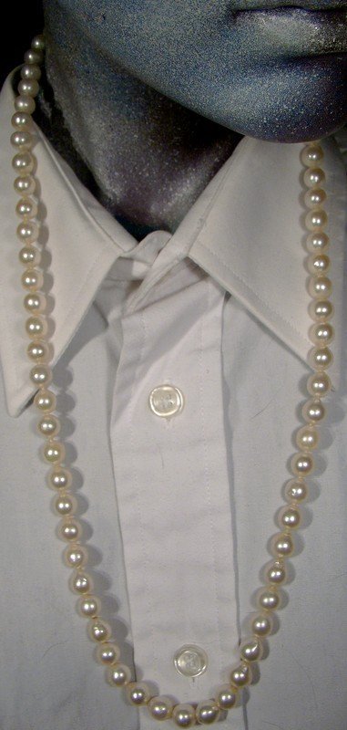 Baroque Pearls Strand Necklace w/ 18K Gold Clasp 1980s 72 Pearls ~8 mm