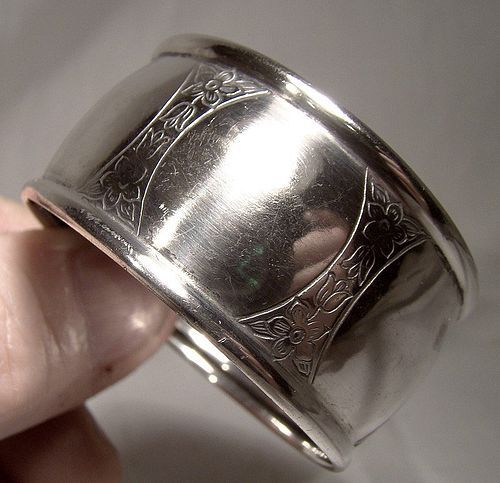 Roden Birks Engraved Sterling Silver Napkin Ring 1910