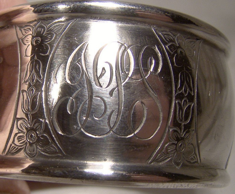 Roden Birks Engraved Sterling Silver Napkin Ring 1910