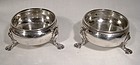 Georgian Sterling Silver Footed SALT CELLARS London 1743