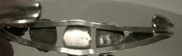 Navajo Sterling Silver Turquoise Cuff Bracelet 1940 1950 Sleeping Beau
