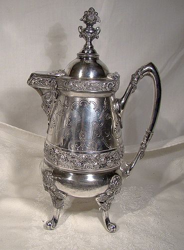 Victorian Aesthetic SP Hot Water Pot - Reed & Barton 1876