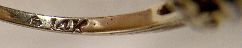 Art Deco 14K Diamond Filigree Ring 1915 1920 Size 6 with Appraisal