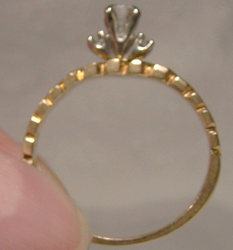 14K Yellow Gold Diamonds Engagement Ring 1960s 14 K Appraisal
