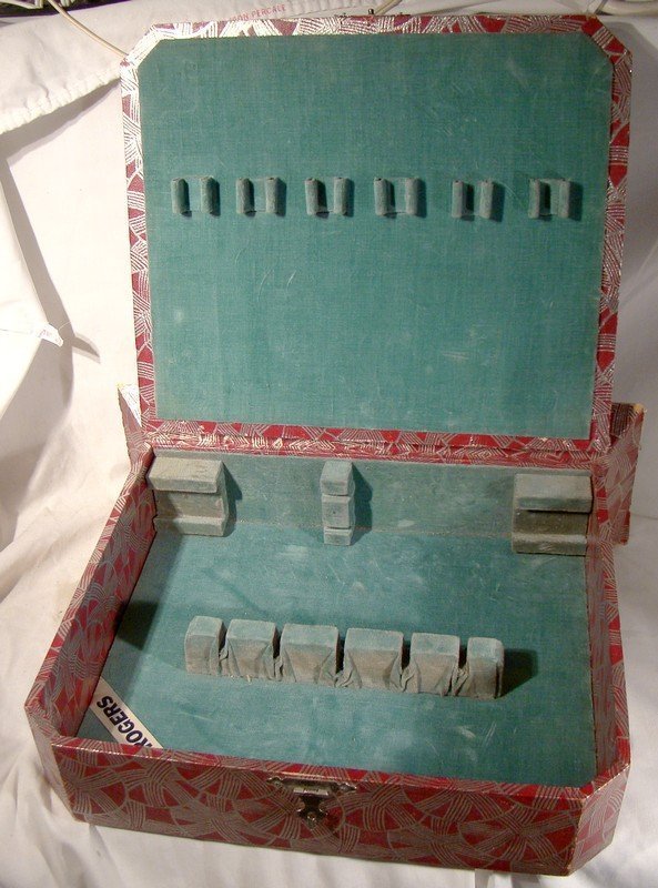Jazz Age Art Deco Standing Flatware Box or Chest 1930s