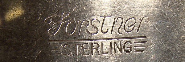 Forstner Hand Engraved Sterling Silver Hinged Bangle Bracelet 1950s