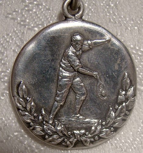 Sterling Silver C.H.S. Tennis Sports Award Fob Pendant 1914 Ryrie Bros