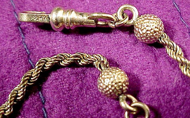 Victorian Gold Filled Double Slide Expanding Gentleman's Watch Chain