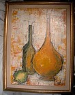 Franck L. Paris France Oil on Panel Painting 1969 - Great Modernism